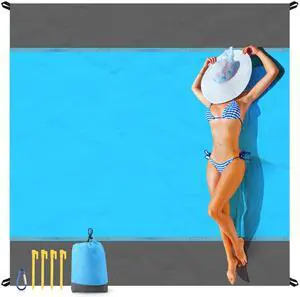 Beach Blanket Sandproof Oversized, 79''×83'' Extra Large Beach Mat, Portable Picnic Mat for Travel Camping Hiking, Lightweight Beach Essentials Family Water Resistant Mat Beach Blanket Sandproof Oversized, 79''×83'' Extra Large Beach Mat, Portable Picnic Mat for Travel Camping Hiking, Lightweight Beach Essentials Family Water Resistant Mat