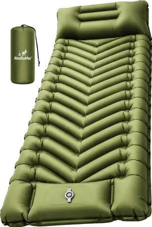 Sleeping Pad for Camping, Camping Mattress - Bed for Outdoors Self-Inflating Air Mattress for Backpacking Leak-Resistant Inflatable Travel Mat w/Foot Pump Compact Ultralight Single & Double Sleeping Pad for Camping, Camping Mattress - Bed for Outdoors Self-Inflating Air Mattress for Backpacking Leak-Resistant Inflatable Travel Mat w/Foot Pump Compact Ultralight Single & Double