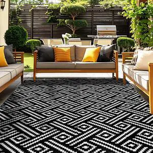 Outdoor Rug 5x7 Ft, Waterproof Outdoor Plastic Straw Rug for Patio, Reversible Out Door Carpet for Camping, Deck, Rv, 5 x 7 Area Carpet for Balcony, Porch, Backyard, Black and White Outdoor Rug 5x7 Ft, Waterproof Outdoor Plastic Straw Rug for Patio, Reversible Out Door Carpet for Camping, Deck, Rv, 5 x 7 Area Carpet for Balcony, Porch, Backyard, Black and White