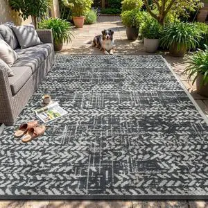 Outdoor Rug Waterproof-Patio Rug Mat 5x8 Outdoor RV Camping Picnic Beach Mat Plastic Straw Rugs Outside Outdoor Area Rugs for Balcony Deck Backyard Grey Outdoor Rug Waterproof-Patio Rug Mat 5x8 Outdoor RV Camping Picnic Beach Mat Plastic Straw Rugs Outside Outdoor Area Rugs for Balcony Deck Backyard Grey