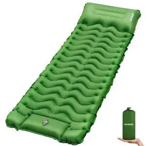 Camping Sleeping Pad, Ultralight Camping Mat with Pillow Built-in Foot Pump Inflatable Sleeping Pads Compact for Camping Backpacking Hiking Traveling Tents Camping Sleeping Pad, Ultralight Camping Mat with Pillow Built-in Foot Pump Inflatable Sleeping Pads Compact for Camping Backpacking Hiking Traveling Tents