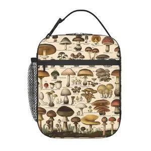 Botanical Mushroom Lunch Box for Women Men, Insulated Lunch Box, Reusable Lunch Bag for Office, Work, Picnic, Travel Botanical Mushroom Lunch Box for Women Men, Insulated Lunch Box, Reusable Lunch Bag for Office, Work, Picnic, Travel