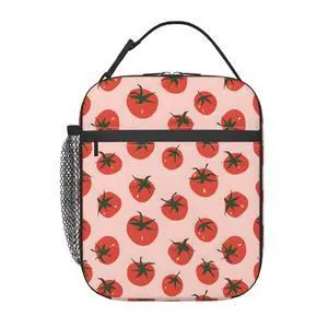 Tomato Lunch Box for Women Men, Insulated Lunch Box, Reusable Lunch Bag for Office, Work, Picnic, Travel Tomato Lunch Box for Women Men, Insulated Lunch Box, Reusable Lunch Bag for Office, Work, Picnic, Travel