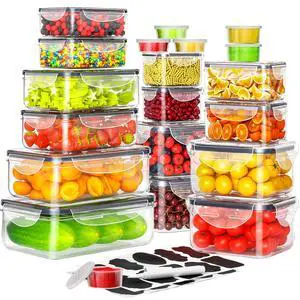 40 PCS Food Storage Containers with Lids Airtight (20 Containers & 20 Lids), Plastic Storage Meal Prep Container-Stackable 100% Leakproof & Microwave Organization and Storage Sets, Lunch Containers 40 PCS Food Storage Containers with Lids Airtight (20 Containers & 20 Lids), Plastic Storage Meal Prep Container-Stackable 100% Leakproof & Microwave Organization and Storage Sets, Lunch Containers