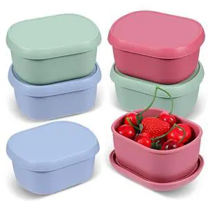 6 Pcs 10 oz Silicone Snack Containers Reusable Food Storage Containers with Lids Stackable Lunch Box Containers, BPA Free, for Lunch, Travel 6 Pcs 10 oz Silicone Snack Containers Reusable Food Storage Containers with Lids Stackable Lunch Box Containers, BPA Free, for Lunch, Travel