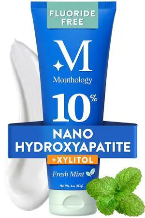 Nano Hydroxyapatite Toothpaste Fluoride Free, Whitening*, Rod Shaped nHA, Xylitol Toothpaste for Adults, Enamel Care*, Sensitive Teeth*, SLS Free, Mint 4oz (USA Made) Package May Vary Nano Hydroxyapatite Toothpaste Fluoride Free, Whitening*, Rod Shaped nHA, Xylitol Toothpaste for Adults, Enamel Care*, Sensitive Teeth*, SLS Free, Mint 4oz (USA Made) Package May Vary