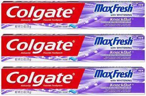 Max Fresh Knockout Gel Toothpaste, 2.5 Ounce Pack Of 3 Max Fresh Knockout Gel Toothpaste, 2.5 Ounce Pack Of 3