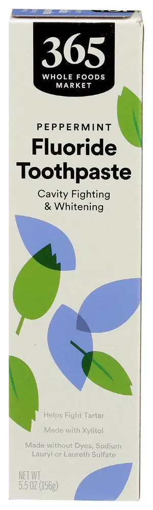 Fluoride Toothpaste, Cavity Fighting & Whitening, Peppermint Flavor, 5.5 Ounce Fluoride Toothpaste, Cavity Fighting & Whitening, Peppermint Flavor, 5.5 Ounce