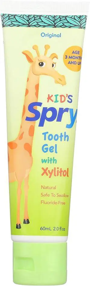 Natural Xylitol Toothpaste for Baby, Toddler and Kids Age 3 Months and Up - Fluoride Free Tooth Gel, Tasty, Support Development of Emerging Teeth, Original 2 Fl Oz (Pack of 1) Natural Xylitol Toothpaste for Baby, Toddler and Kids Age 3 Months and Up - Fluoride Free Tooth Gel, Tasty, Support Development of Emerging Teeth, Original 2 Fl Oz (Pack of 1)