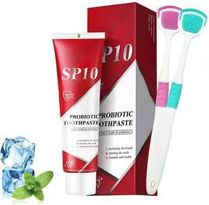 SP 10 Probiotic Toothpaste for Whitening & Gum Health Natural Fluoride-Free Formula for Fresh Breath & Oral Hygiene SP 10 Probiotic Toothpaste for Whitening & Gum Health Natural Fluoride-Free Formula for Fresh Breath & Oral Hygiene