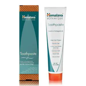 Botanique Neem & Pomegranate Toothpaste, Mint Flavor - Fluoride Free Toothpaste Fights Plaque & for Fresh Breath - Vegan, Gluten Free, No SLS, No Artificial Flavors or Colors, 5.29 oz Botanique Neem & Pomegranate Toothpaste, Mint Flavor - Fluoride Free Toothpaste Fights Plaque & for Fresh Breath - Vegan, Gluten Free, No SLS, No Artificial Flavors or Colors, 5.29 oz