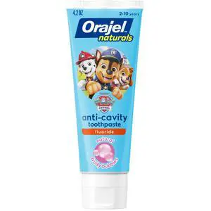 Kids Paw Patrol Anti-Cavity Fluoride Toothpaste, Natural Fruity Bubble Flavor, 4.2oz Tube Kids Paw Patrol Anti-Cavity Fluoride Toothpaste, Natural Fruity Bubble Flavor, 4.2oz Tube