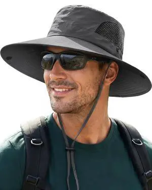 Sun Hats for Men Women Sun Protection Waterproof Wide Brim Bucket Hat Foldable Outdoor Fishing Hiking Beach Safari Hat Darkgrey Sun Hats for Men Women Sun Protection Waterproof Wide Brim Bucket Hat Foldable Outdoor Fishing Hiking Beach Safari Hat Darkgrey