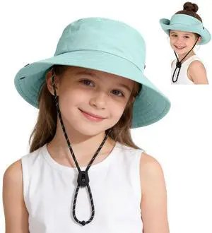 Kids UPF 50+ Sun Hat for Boys Girls Wide Brim Lightweight Bucket Hat for Hiking Beach Safari, Quick Dry Adjustable (1pack-Light Blue) Kids UPF 50+ Sun Hat for Boys Girls Wide Brim Lightweight Bucket Hat for Hiking Beach Safari, Quick Dry Adjustable (1pack-Light Blue)