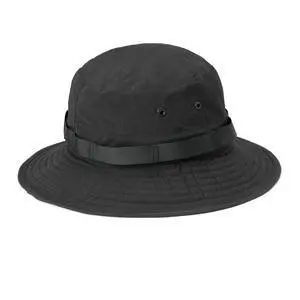 Men's Washed Nylon Outdoor Wide Brim Sun Bucket Hat, Black, Small-Medium Men's Washed Nylon Outdoor Wide Brim Sun Bucket Hat, Black, Small-Medium