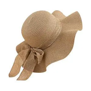 Women Floppy Sun Hat with Wide Brim, Foldable Roll-Up Straw Beach Hat Summer Hat for Travel (Khaki) Women Floppy Sun Hat with Wide Brim, Foldable Roll-Up Straw Beach Hat Summer Hat for Travel (Khaki)