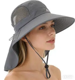 Womens Sun Hats Hiking Fishinghat Wide Brim UPF 50+ UV Protection Gardening Hats with Large Neck Flap for Womens and Young Girls Dark Gray Womens Sun Hats Hiking Fishinghat Wide Brim UPF 50+ UV Protection Gardening Hats with Large Neck Flap for Womens and Young Girls Dark Gray