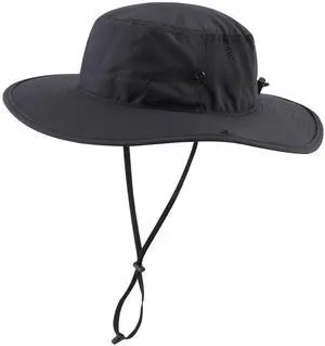 UPF 50+ Fishing Sun Hat for Men Women Breathable Bucket Hat Adjustable Boonie Hats Summer Beach Outdoor Hat Black UPF 50+ Fishing Sun Hat for Men Women Breathable Bucket Hat Adjustable Boonie Hats Summer Beach Outdoor Hat Black