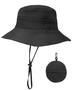 Sun Hats for Women Men, Waterproof Packable 2 in 1 UV Protection Sunhat for Summer Hiking Outdoor Garden Black Sun Hats for Women Men, Waterproof Packable 2 in 1 UV Protection Sunhat for Summer Hiking Outdoor Garden Black