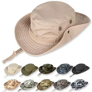 Sun Hats for Men Women Bucket Hat UPF 50+ UV Protection Boonie Hat for Safari Fishing Hiking Garden Beach Khaki Sun Hats for Men Women Bucket Hat UPF 50+ UV Protection Boonie Hat for Safari Fishing Hiking Garden Beach Khaki