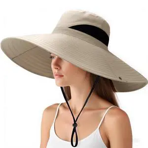 Safari Sun Hat for Men and Women UV Protection UPF 50+ Hiking, Gardening, Fishing Super Wide Brim Khaki 01 Safari Sun Hat for Men and Women UV Protection UPF 50+ Hiking, Gardening, Fishing Super Wide Brim Khaki 01