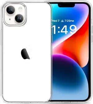 Compatible with iPhone 14 Case Clear, Soft Shockproof Protective Slim Thin Phone Bumper Cover Transparent Phone Case Compatible with iPhone 14 Case Clear, Soft Shockproof Protective Slim Thin Phone Bumper Cover Transparent Phone Case