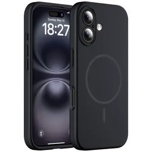 Magnetic for iPhone 16 Case, Compatible with MagSafe, Full Camera Protection, Military-Grade Protection 3.0mm Thicken Silicone Phone Cover for 16 6.1", Black Magnetic for iPhone 16 Case, Compatible with MagSafe, Full Camera Protection, Military-Grade Protection 3.0mm Thicken Silicone Phone Cover for 16 6.1", Black