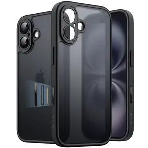 Matte Case for iPhone 16 6.1-Inch with Camera Control Button, Shockproof Military Grade Drop Protection, Frosted Translucent Back Phone Cover (Black) Matte Case for iPhone 16 6.1-Inch with Camera Control Button, Shockproof Military Grade Drop Protection, Frosted Translucent Back Phone Cover (Black)