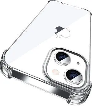 for iPhone 14/13 Case with 4 Corners Shockproof Protection, Clear Case for Women Men, Kids for iPhone 14/13 Case with 4 Corners Shockproof Protection, Clear Case for Women Men, Kids