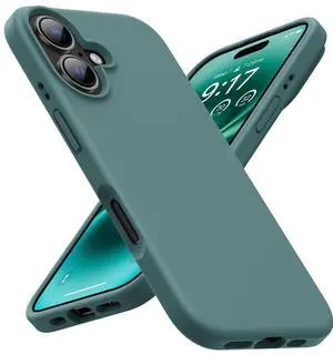 Designed for iPhone 16 Case,Shockproof Liquid Silicone Protective Phone Case with Soft Anti-Scratch Microfiber Lining Ultra Slim Drop Protection Phone Cover 6.1 inc (Forest Green) Designed for iPhone 16 Case,Shockproof Liquid Silicone Protective Phone Case with Soft Anti-Scratch Microfiber Lining Ultra Slim Drop Protection Phone Cover 6.1 inc (Forest Green)