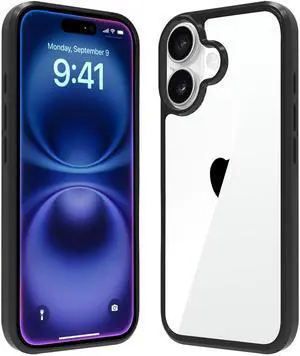 Compatiable with iPhone 16 Case Clear, Transparent Shockproof Phone Case, Anti-Scratch Hard PC Back Protective Cover Bumper Phone Case for iPhone 16 6.1-Inch Compatiable with iPhone 16 Case Clear, Transparent Shockproof Phone Case, Anti-Scratch Hard PC Back Protective Cover Bumper Phone Case for iPhone 16 6.1-Inch