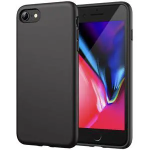 Silicone Case for iPhone SE 3/2 (2022/2020 Edition), iPhone 8 and iPhone 7, 4.7-Inch, Silky-Soft Touch Full-Body Protective Case, Shockproof Cover with Microfiber Lining (Black) Silicone Case for iPhone SE 3/2 (2022/2020 Edition), iPhone 8 and iPhone 7, 4.7-Inch, Silky-Soft Touch Full-Body Protective Case, Shockproof Cover with Microfiber Lining (Black)