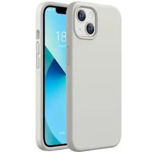 Heavy-Duty Silicone Case for iPhone 13 - Military Drop Protection, Elevated Screen & Camera Protection, Scratch-Free Interior, Stone Heavy-Duty Silicone Case for iPhone 13 - Military Drop Protection, Elevated Screen & Camera Protection, Scratch-Free Interior, Stone