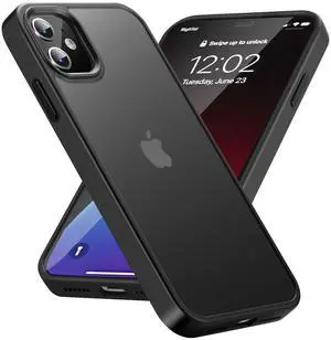 for iPhone 11 Phone Case, Shockproof for iPhone 11 Case, Military Grade Drop Protection, Protective Hard Back Slim Translucent Case for iPhone 11 6.1'', Frosted Black for iPhone 11 Phone Case, Shockproof for iPhone 11 Case, Military Grade Drop Protection, Protective Hard Back Slim Translucent Case for iPhone 11 6.1'', Frosted Black