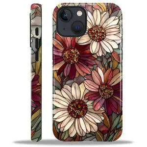 Case for iPhone 13 iPhone 14,Durable Drop Protection Shockproof Silicone + Hard PC 2 in 1 Hybrid Protective Cover with Stylish Pattern Design - Romantic Love Flower Case for iPhone 13 iPhone 14,Durable Drop Protection Shockproof Silicone + Hard PC 2 in 1 Hybrid Protective Cover with Stylish Pattern Design - Romantic Love Flower