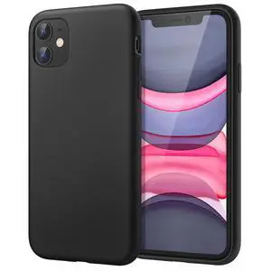 Silicone Case for iPhone 11 (2019) 6.1-Inch, Silky-Soft Touch Full-Body Protective Case, Shockproof Cover with Microfiber Lining (Black) Silicone Case for iPhone 11 (2019) 6.1-Inch, Silky-Soft Touch Full-Body Protective Case, Shockproof Cover with Microfiber Lining (Black)