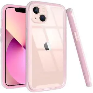 Acrylic 2 in 1 for iPhone 14 13 CaseAnti-Yellowing, Military-Grade Protection, Drop Shockproof Slim Phone Cover for iPhone 14&13 6.1", Pink Acrylic 2 in 1 for iPhone 14 13 CaseAnti-Yellowing, Military-Grade Protection, Drop Shockproof Slim Phone Cover for iPhone 14&13 6.1", Pink