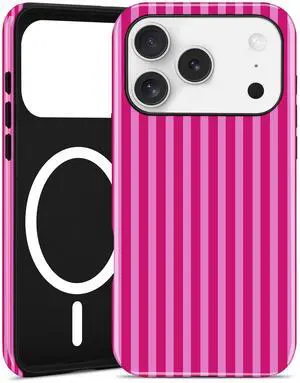 Magnetic Striped Phone Case for iPhone 16e/17e, Compatible with MagSafe, Cute Hot Pink Aesthetic Stripe Soft TPU and Hard PC Shockproof Protective Phone Cover for Women Girls Magnetic Striped Phone Case for iPhone 16e/17e, Compatible with MagSafe, Cute Hot Pink Aesthetic Stripe Soft TPU and Hard PC Shockproof Protective Phone Cover for Women Girls