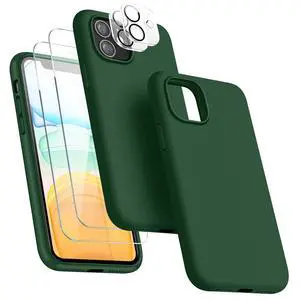 for iPhone 11 Silicone Case with Screen Protector,Silicone Phone Case for iPhone 11 i Phone 11 Funda para,Slim iPhone11 Case Protective with Camera Cover.(Alpine Green) for iPhone 11 Silicone Case with Screen Protector,Silicone Phone Case for iPhone 11 i Phone 11 Funda para,Slim iPhone11 Case Protective with Camera Cover.(Alpine Green)