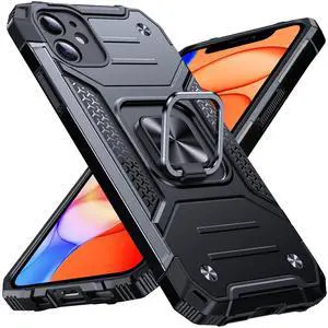 Heavy Duty Case for iPhone 11 Case with Enhanced Ring Holder Grip Stand, Military Grade Shockproof Rugged Drop Protective Silicone Hard Slim iPhone 11 Phone Case Cover for Women Men,Matte Black Heavy Duty Case for iPhone 11 Case with Enhanced Ring Holder Grip Stand, Military Grade Shockproof Rugged Drop Protective Silicone Hard Slim iPhone 11 Phone Case Cover for Women Men,Matte Black
