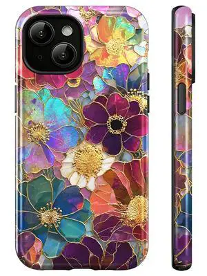 Case Compatible with iPhone 14 for iPhone 13,Luxuriously Blooming Flowers Phone Women,Dual-Layer 14/13 Case Compatible with iPhone 14 for iPhone 13,Luxuriously Blooming Flowers Phone Women,Dual-Layer 14/13