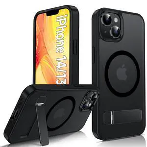 for iPhone 13 Case/i Phone 14 Cover: for Magsafe with Stand Magnetic Cases Funda para Protective Women Men Metal Kickstand iPhone14 iPhone13 Phonecase Magnet Slim 13case 14case, Black for iPhone 13 Case/i Phone 14 Cover: for Magsafe with Stand Magnetic Cases Funda para Protective Women Men Metal Kickstand iPhone14 iPhone13 Phonecase Magnet Slim 13case 14case, Black