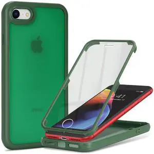 for iPhone SE 2020/2nd/2022/3rd Case with Built-in Screen Protector & Full Body Protective,for Apple iPhone 7/8 Phone Cases for Men Women Girl-Dark Green for iPhone SE 2020/2nd/2022/3rd Case with Built-in Screen Protector & Full Body Protective,for Apple iPhone 7/8 Phone Cases for Men Women Girl-Dark Green