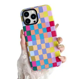 Compatible with iPhone 13/14 Case,Cute Colorful Checkered Case with Slim Soft TPU and Shockproof Hard PC Protective Covers for Women/Men Designed for iPhone 13/14 (Colorful 2) Compatible with iPhone 13/14 Case,Cute Colorful Checkered Case with Slim Soft TPU and Shockproof Hard PC Protective Covers for Women/Men Designed for iPhone 13/14 (Colorful 2)