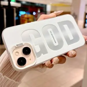"GOD HAS A Plan for You Phone Case for iPhone 15, Cute Fashion Letter Print Aesthetics Design Simple Case, Soft TPU Slim Shockproof Cover for Girls Women and Men - White "GOD HAS A Plan for You Phone Case for iPhone 15, Cute Fashion Letter Print Aesthetics Design Simple Case, Soft TPU Slim Shockproof Cover for Girls Women and Men - White