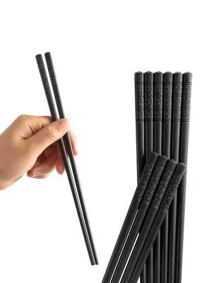 10 Pairs Fiberglass Chopsticks, Reusable Alloy Chop Sticks Non-slip Chopsticks, Dishwasher, 9 1/2 Inches 10 Pairs Fiberglass Chopsticks, Reusable Alloy Chop Sticks Non-slip Chopsticks, Dishwasher, 9 1/2 Inches