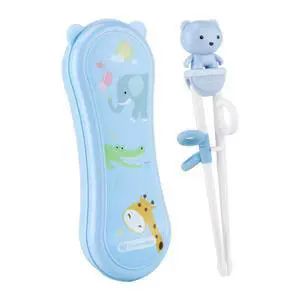 Training Chopsticks for Kids - Kids Chopsticks Use Completely Harmless Material - Anti-dislocation Buckle Design - Includes Portable Box (Blue) Training Chopsticks for Kids - Kids Chopsticks Use Completely Harmless Material - Anti-dislocation Buckle Design - Includes Portable Box (Blue)