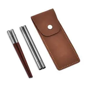 Foldable Chopsticks with Storage Case Easy to Carry Detachable Chopsticks Practical Tableware for Outdoor Dining Foldable Chopsticks with Storage Case Easy to Carry Detachable Chopsticks Practical Tableware for Outdoor Dining