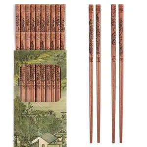 10 Pairs Dragon and Phoenix Chopsticks, Reusable Chopsticks Dishwasher Safe, Ideal for Asian Dishes Sushi, Rice, Noodles 10 Pairs Dragon and Phoenix Chopsticks, Reusable Chopsticks Dishwasher Safe, Ideal for Asian Dishes Sushi, Rice, Noodles