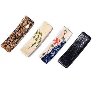 Japanese Style 4 Pcs Ceramic Chopstick Stand Rest Tableware Kitchen Tools for Hotel Restaurant Family Japanese Style 4 Pcs Ceramic Chopstick Stand Rest Tableware Kitchen Tools for Hotel Restaurant Family